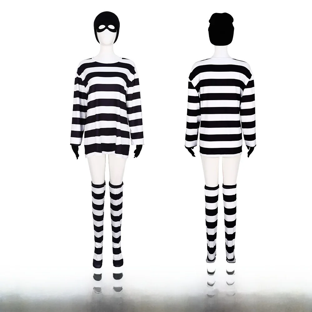 

Six-Piece Set Long Sleeve Cosplay Costume for Stage Performance And Dance Themed Party Halloween Thief Outfit Cross-Border To...