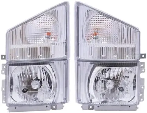 

Headlight Assembly Fit for ISUZU NPR NPR-HD NQR NRR 2008-2020, Halogen Headlamp 8975851702 8975851712, Driver & Passenger Side (