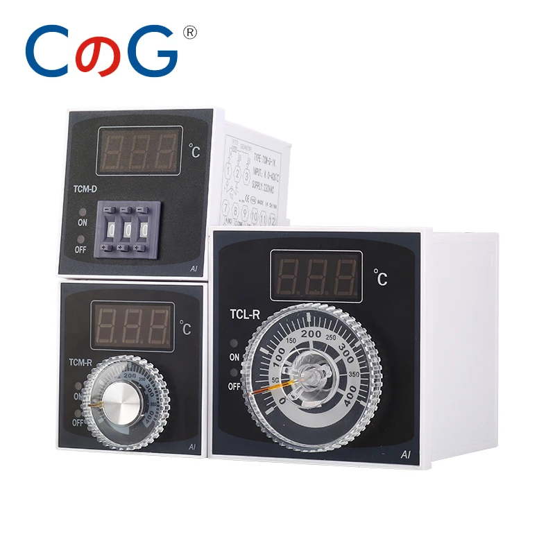 CG High Precision TCM/TCL Series Temperature Controller 220V K/J/PT100 Type Input Single Relay Output 0-400℃ Digital Thermostat