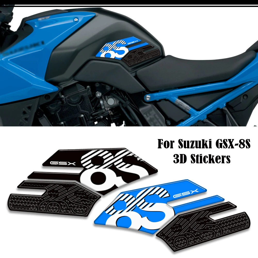 

2023 2024 2025 Protection Tank Pad Grips Gas Fuel Oil Kit Knee Stickers Decals Fairing Fender For Suzuki GSX-8S GSX 8S GSX8S