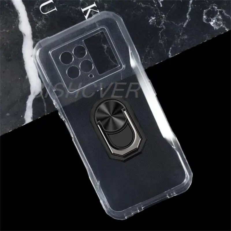 For DOOGEE V20 Dual 5G Case For DOOGEE V20 Pro Back Ring Holder Bracket Phone Case Smartphone TPU Soft Silicone Cover