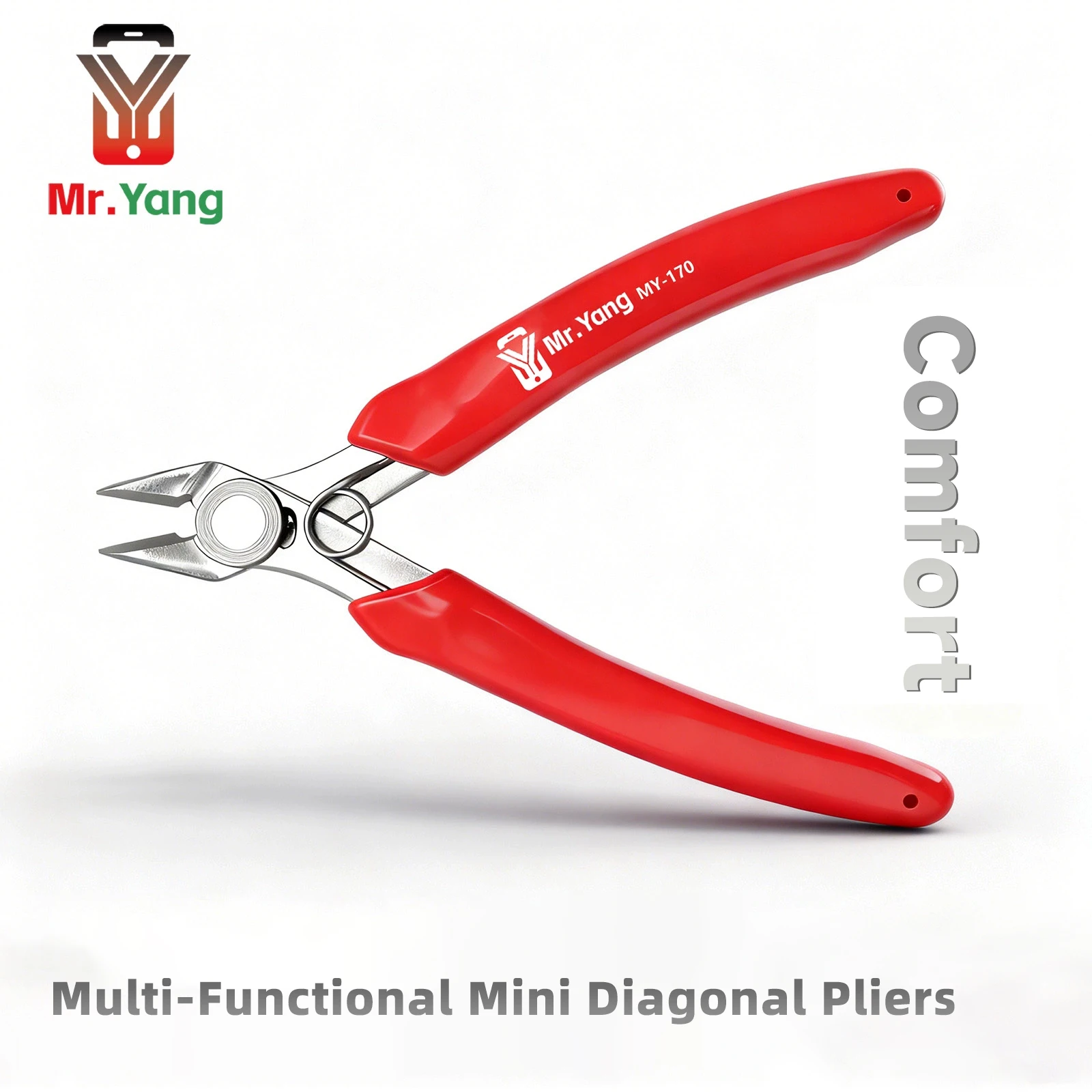 

YCS Wire Cutters Electrical Cable Cutting Pliers Anti-Slip Mini Rubber Handle Diagonal Snips Flush Industrial Lock Pliers tools