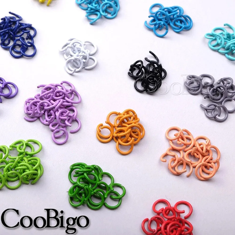 Anillo dividido, anillos de salto, llavero conector, llavero, bucles individuales, juguetes, fabricación de joyería colgante, accesorios para manualidades DIY, 100 Uds. De Metal de 8mm