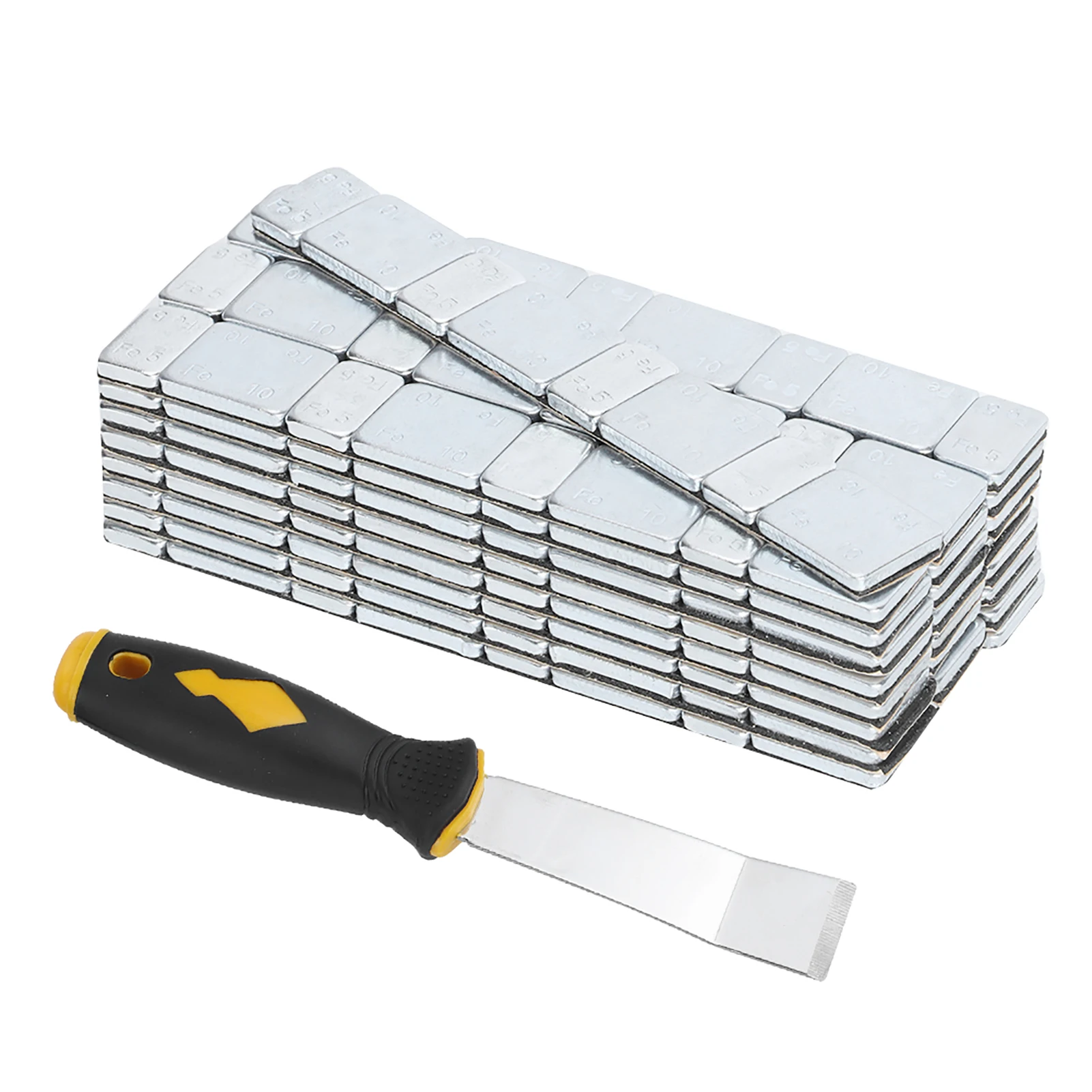 5g+10g x 25Strips 60g 2.12oz Adhesive Wheel Hub Balancing Blocks Stick On Car Tire Weight Balancer Adhesive Wheel Balance