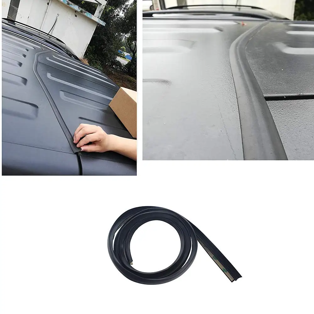 Roof Flow Seal Strip for 2007-2021 Jeep Wrangler JK JL Waterproof Dustproof Reduce Noise Sun-Resistant Durable Silicone