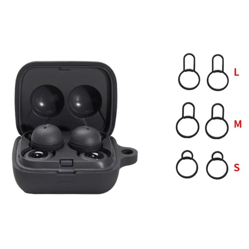 Custodie per auricolari in Silicone tinta unita per Sony LinkBuds WF L900 custodia per cuffie con portachiavi