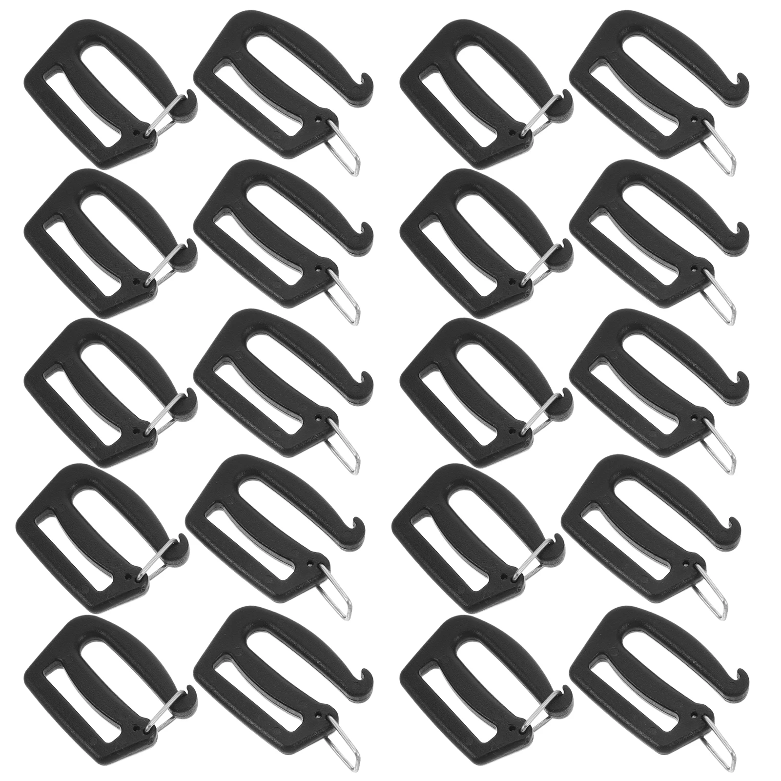 

60 Pcs Accessories Open Hook Travel Hooks Straps Plastic Shaped Luggage Connecting Buckles