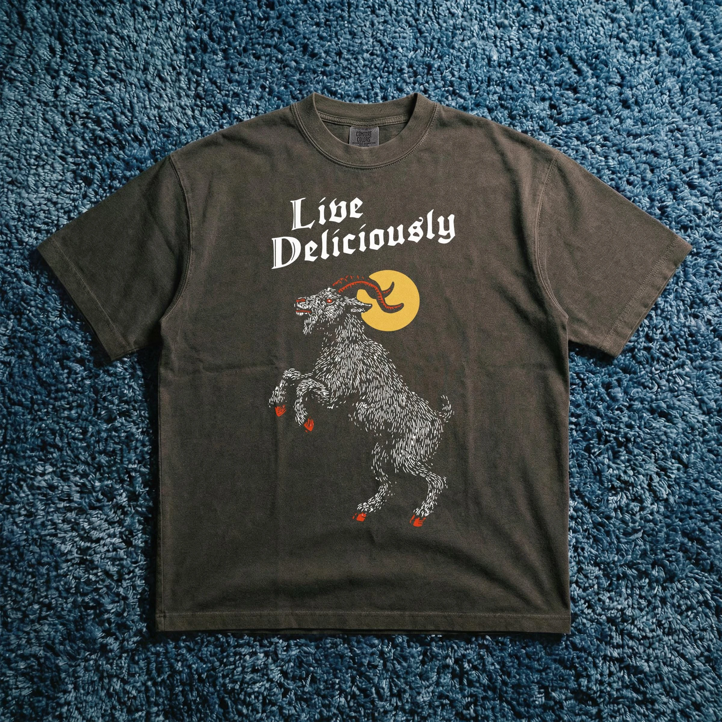 Black Philip Live Deliciously T-Shirt, Horror Movie Graphic Tee for The Witch
