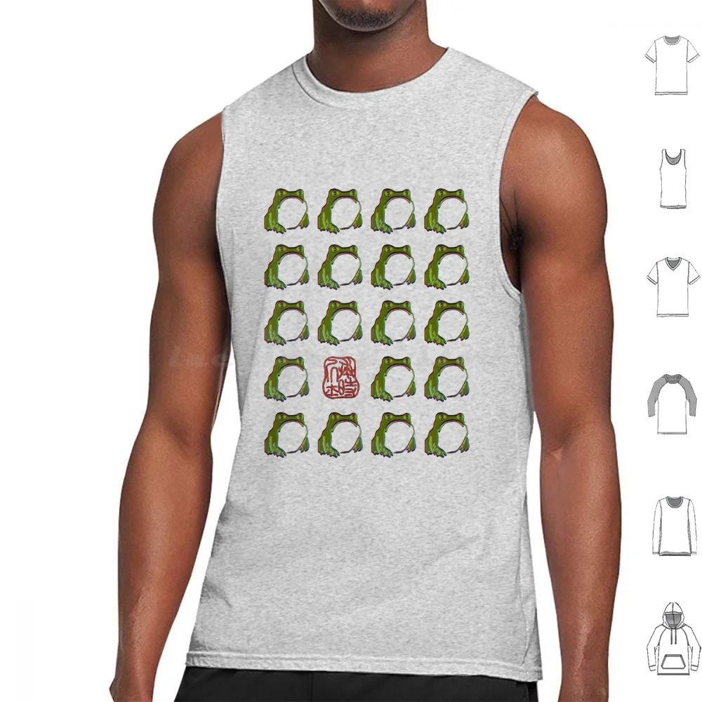 Frog Green-Matsumoto Hoji Tank Tops Vest Sleeveless Frog Frog Toad Matsumoto Hoji Japan Japanese