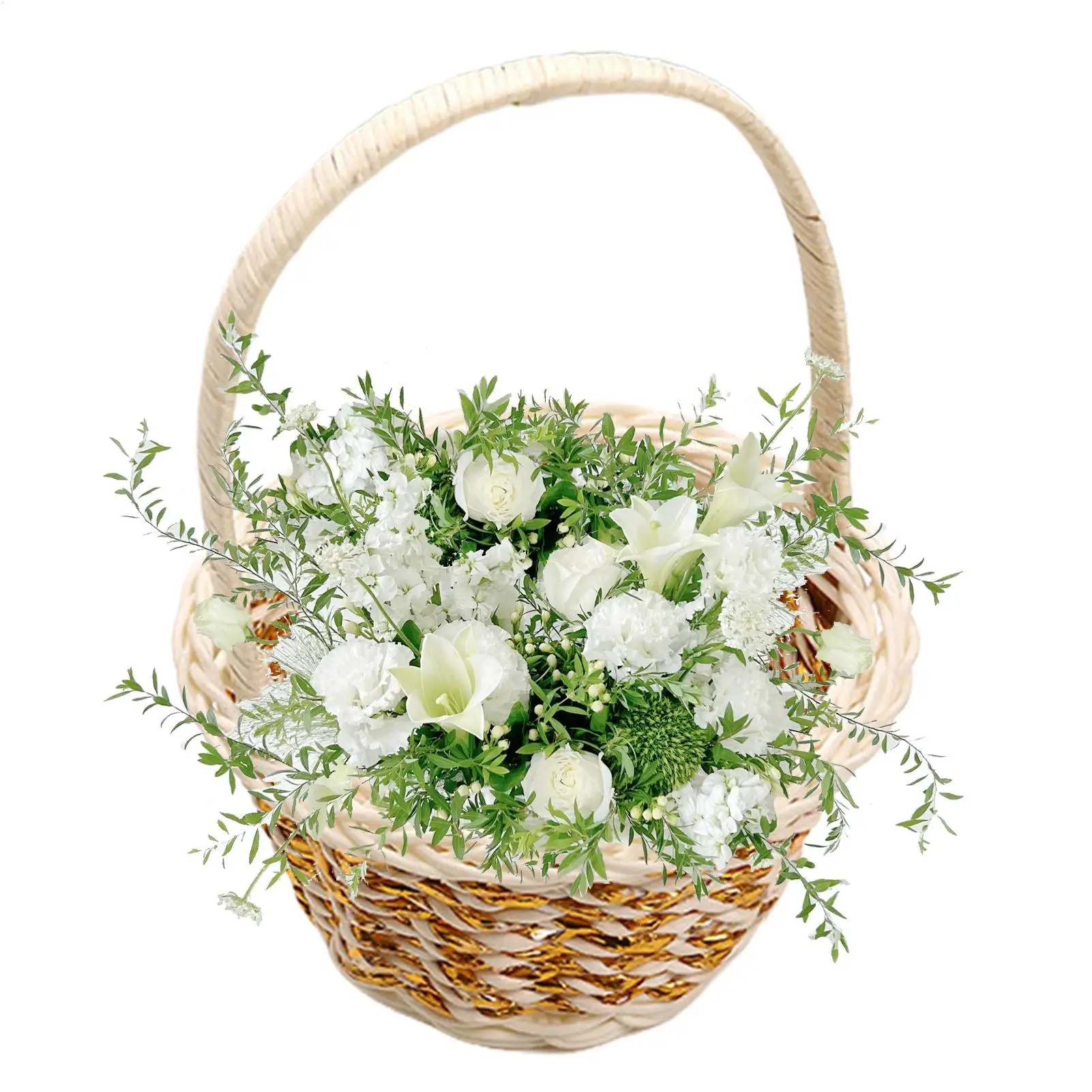Creative Small Flower Storage Basket Hamper Basket Picnic Basket Flower Storage Basket Multi-functional Rustic Flower Basket