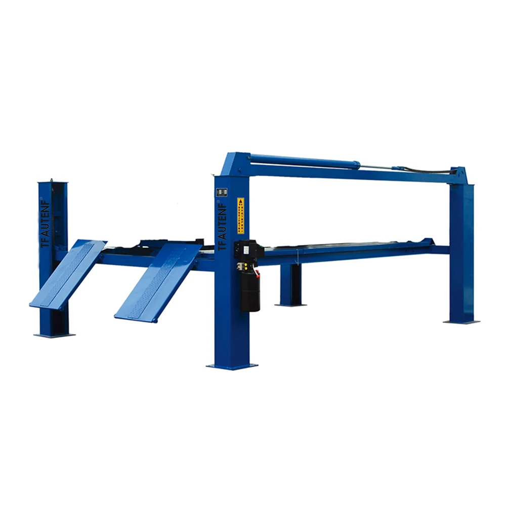 

TFAUTENF hydraulic 8T 10T 12T 16T 18T heavy duty four 4 post car lift for bus truck workshop