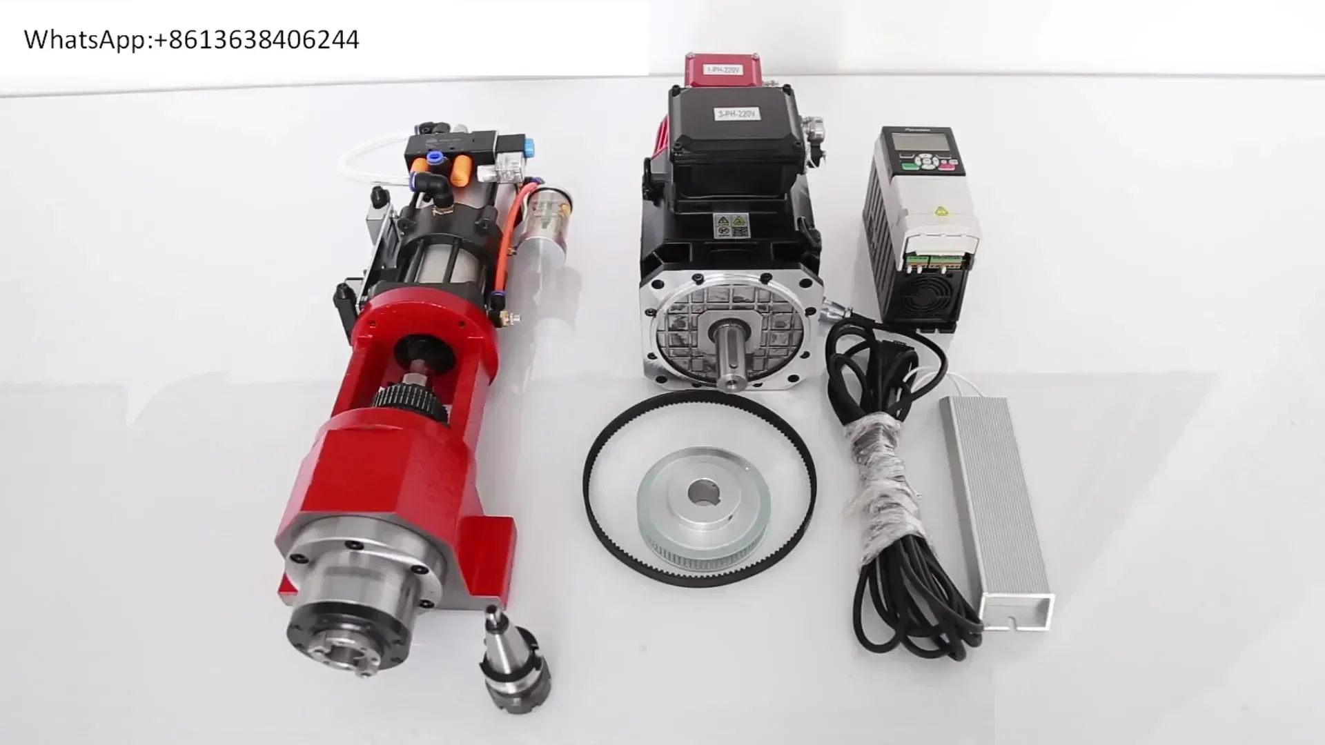 High torque DIA 90MM 12000rpm ATC BT30 water cooled belt driven spindle for CNC milling