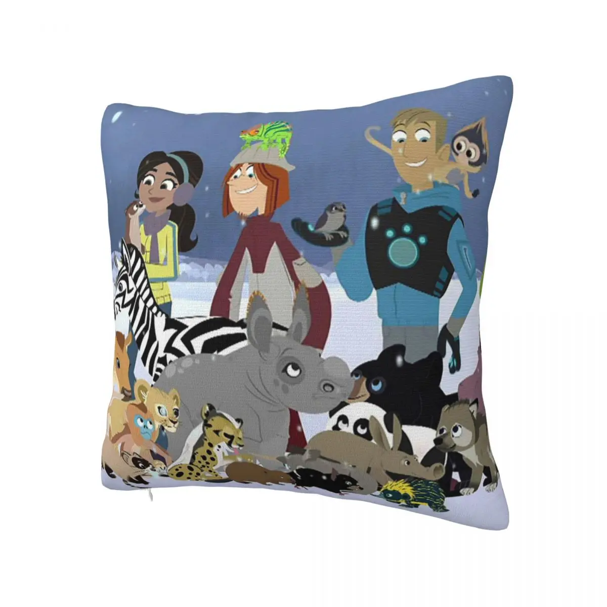 Wild Kratts Educational Animation Pillowcase Polyester Cushion Cover cartoon kids Throw Pillow Case Cover Home Zipper 45X45cm