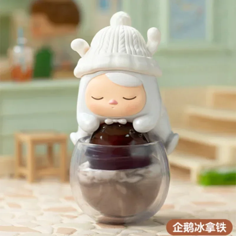 

Pop Mart Pucky Rabbit Cafe Series слепая коробка Guess Bag украшение для рабочего стола милая модель подарок девушке слепая сумка игрушки аниме фигурка