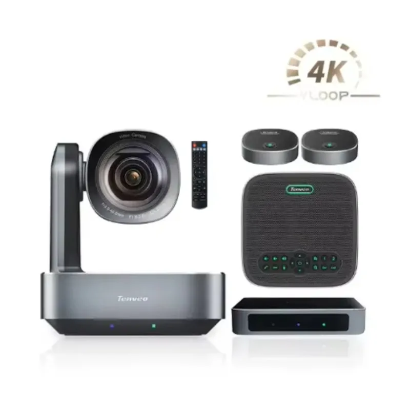 2024 High Quality Tenveo VA612 Group 4K Camera 12x Zoom Conference Microphone System With 3-Year Warranty And 6m Pickup Range