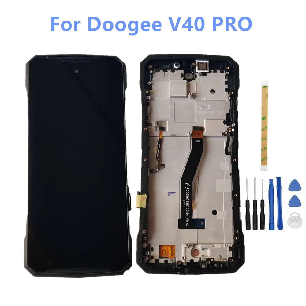 Original Doogee V40 PRO 6.78inch Cell Phone FHD+ LCD Display Assembly Digitizer With Frame +Touch Screen Glass Panel