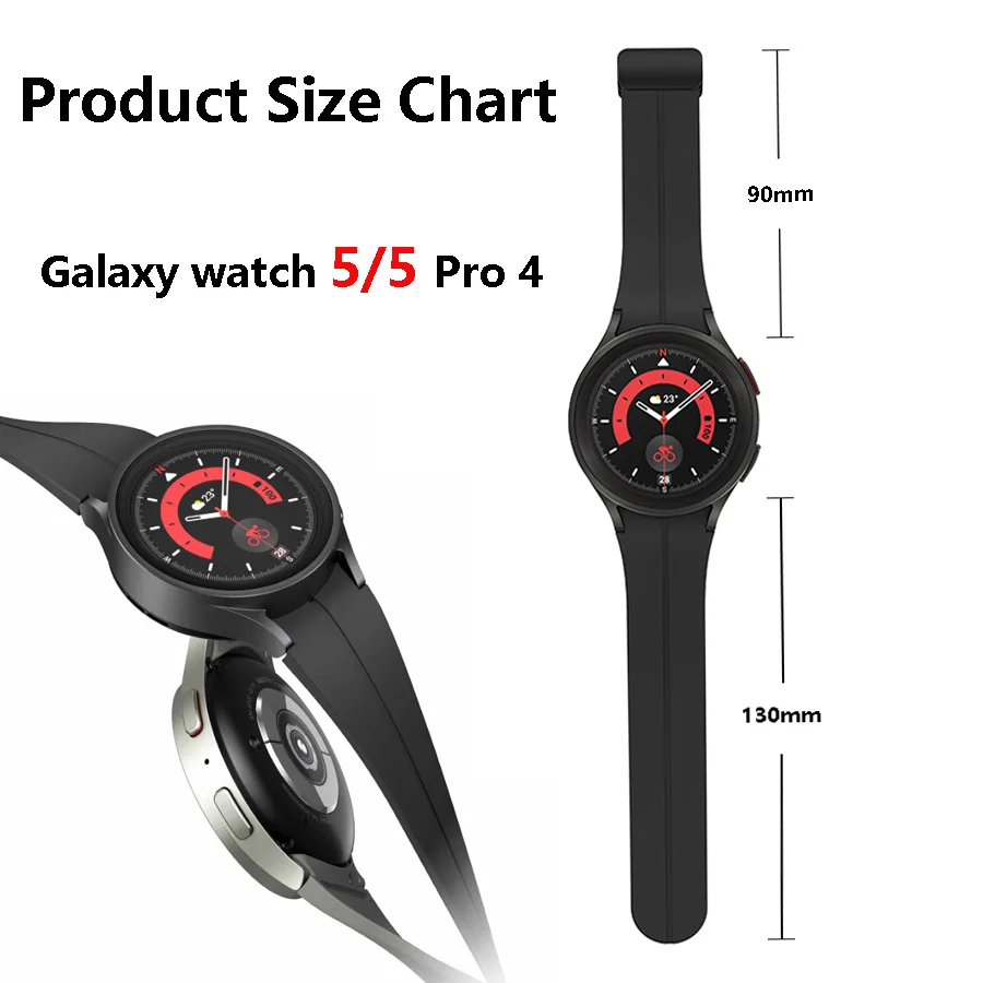 Tali Silikon Magnetik untuk Jam Tangan Samsung Galaxy 7 6 5 4 44Mm 40Mm/5 Pro 45Mm Gelang Jam Tangan Galaxy 6 Klasik 43Mm 47Mm Tali