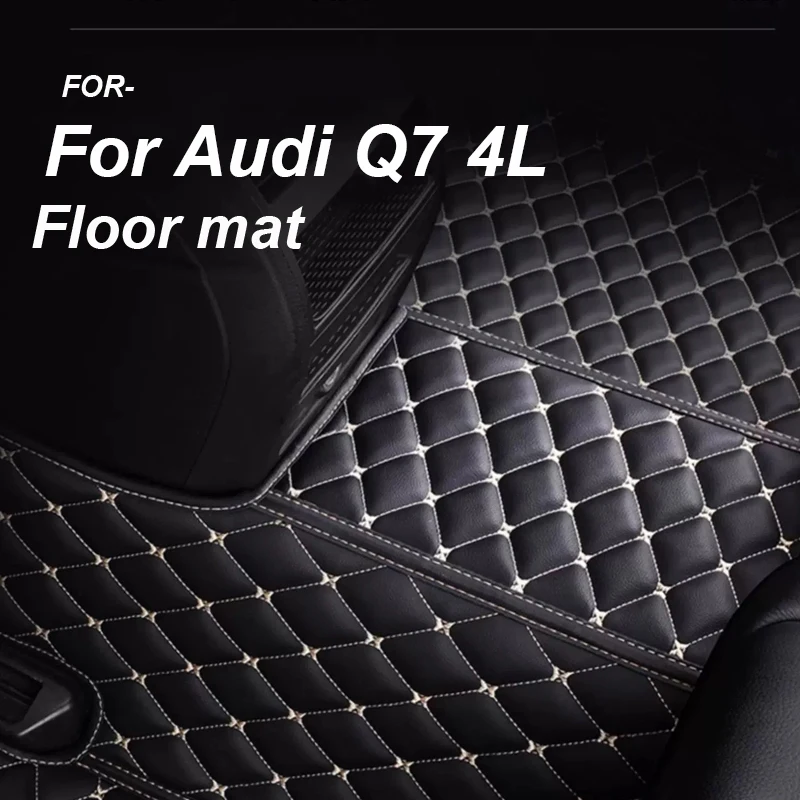 

LUXURY Car Floor Mats For Audi Q7 4L MK1 2005~2015 Luxury Leather Rug Anti Dirt Carpet Durable Auto Mat Car Interior Accessories