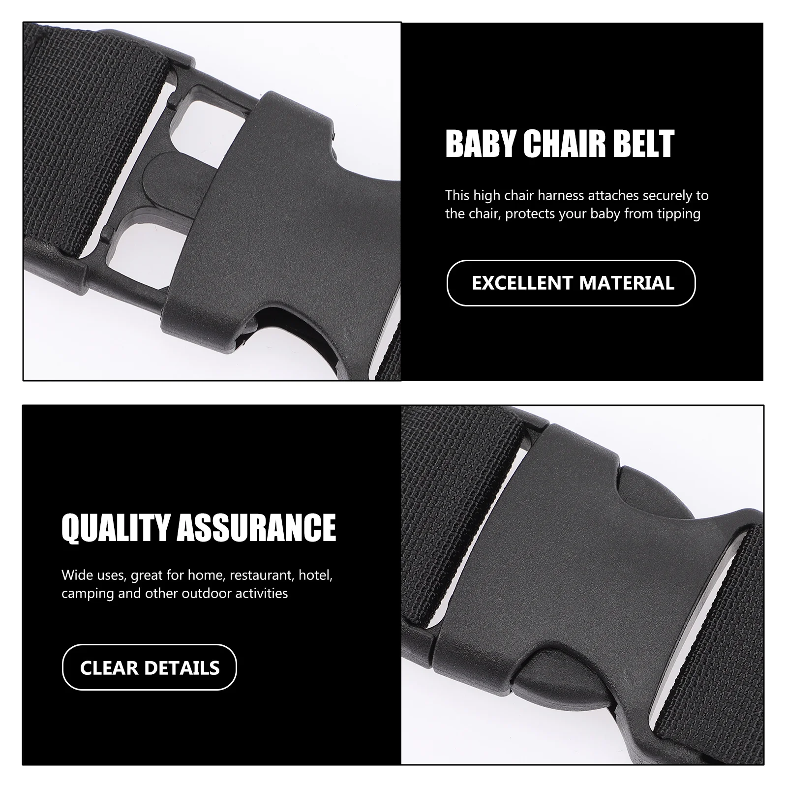 

3pcs Baby Safety Belt Strap Adjustable High Chair Harness For Toddler Feeding Chair Compact Portable Design Home Restaurant