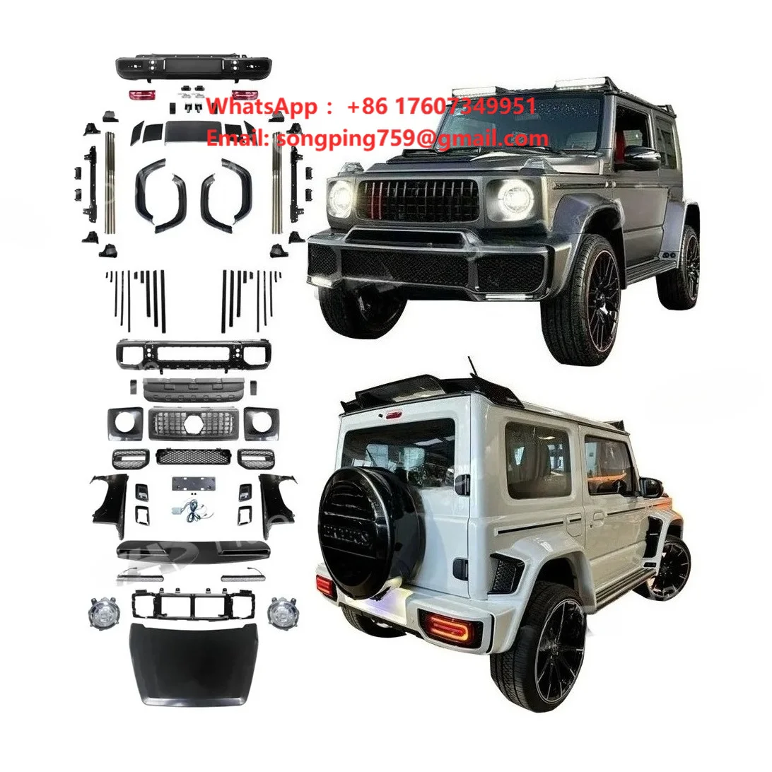Upgrade BRAB800 Style Wide Wheel Fenders Body Kit for Suzuki Jimny Bodykit AMG Engine Cover Car Bumper Full Set Body Parts