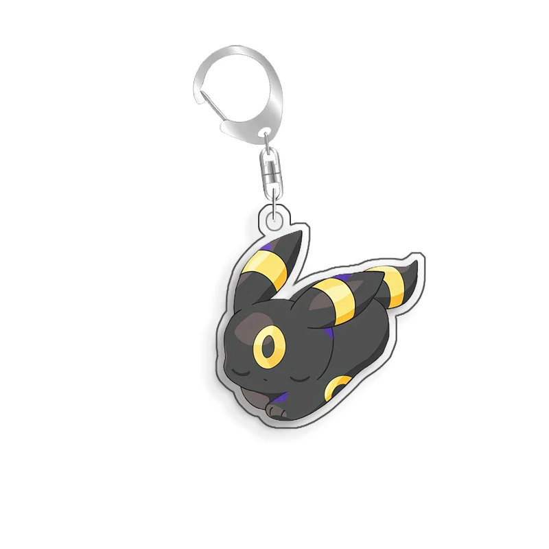 5cm for Pokemon Elf Jolteon Flareon Glaceon Vaporeon Espeon  Acrylic Selfmade Cute Cartoon Anime Keychain Pendant Toy Gift