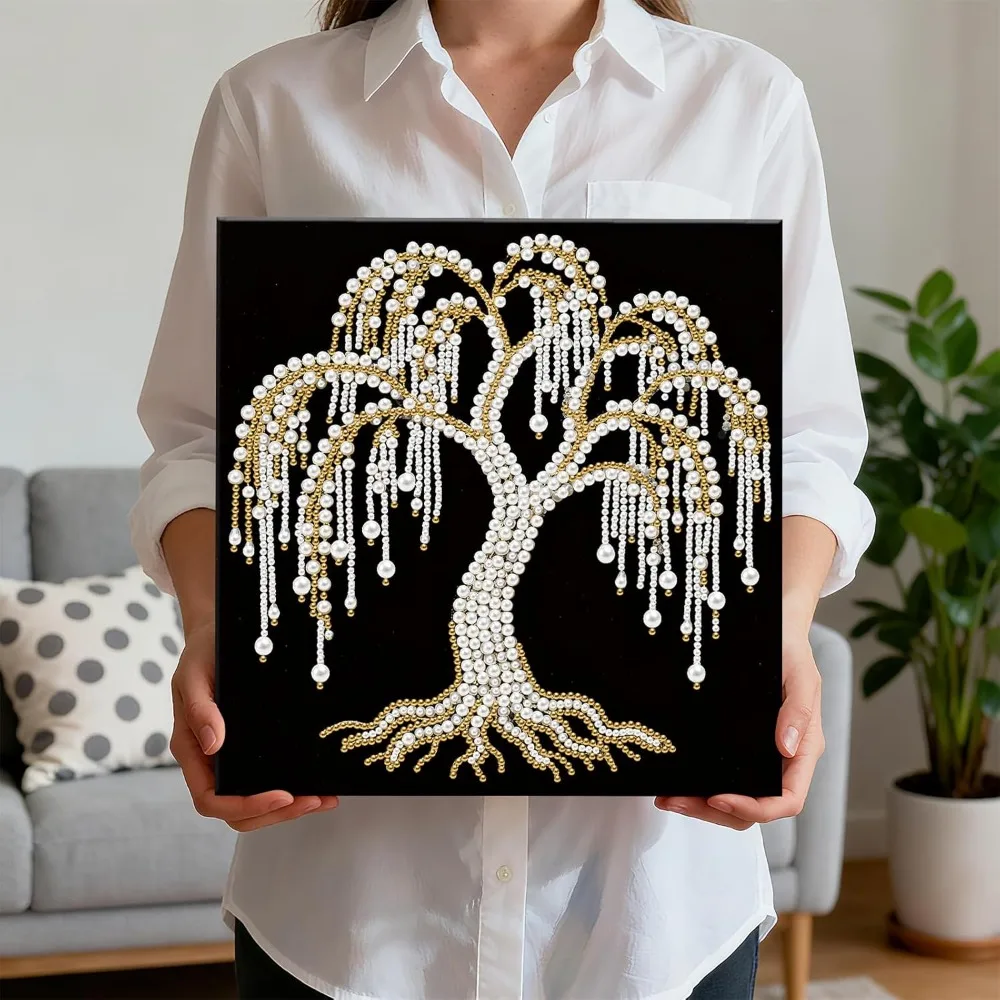 

DIY 5D Diamond Painting Kits 12 X 12 Inch with Frame Art Pearl Painting Crystal Diamond Special Shaped Pearl Drawing Board