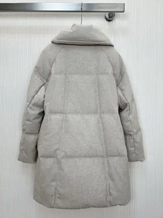 2025 ملابس نسائية بياقة واقفة معطف متوسط الطول دافئ 1024 #3