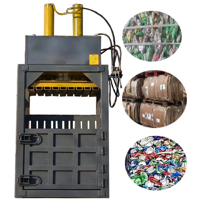Multi Functional Plastic Bottle Compactor Hydraulic Baler Scrap Baling Machine For Clothes