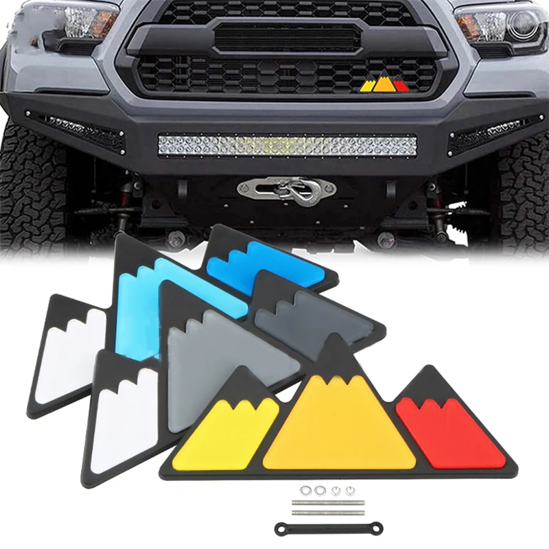 3 Colors Grille Badge Emblem For Toyota TRD Tacoma Tundra 4Runner Highlande Rav4 Strip Of Air Inlet Grille Auto Accessories