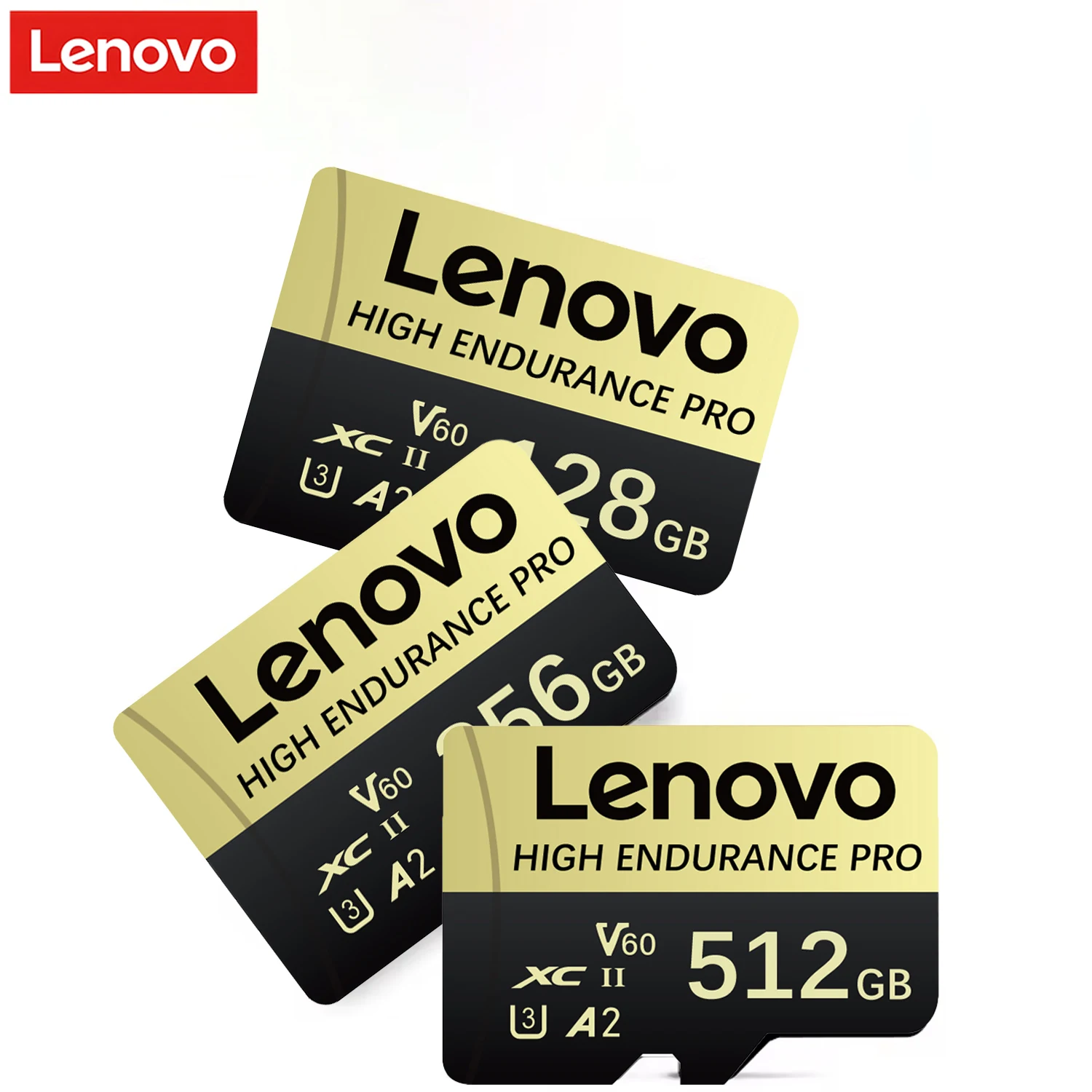 Lenovo High ENDURANCE Memory Card 128GB High Speed TF Flash Cards 512GB Support 4K V60 Micro SD Card For Phone Camera Drone