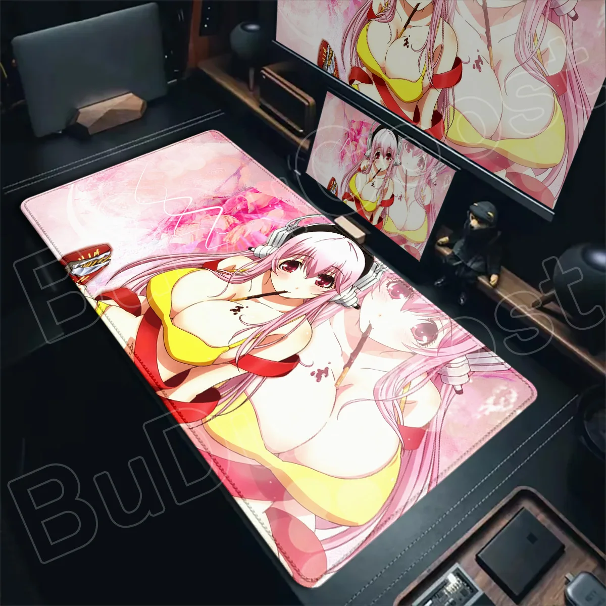 XXL Laptop-Tastaturmatten Tischunterlage Kawaii Girl Super Sonico Große Rutschfeste E-Sport Gaming-Mauspads PC-Gummi-Zubehör – Detail 14