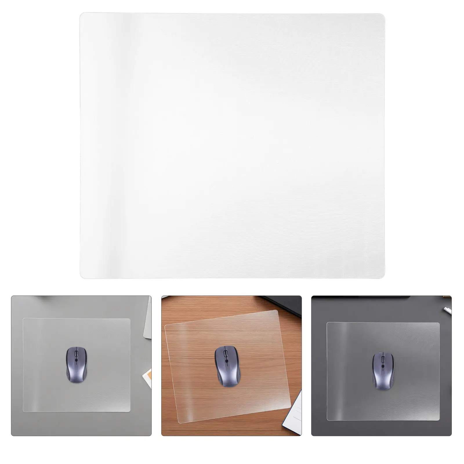 

Glass Mouse Pad Transparent Desk Mat Gaming Mousepad Clear Glass Mouse Pad Desk Mat 400x450mm Office Supplies Gaming Workstation