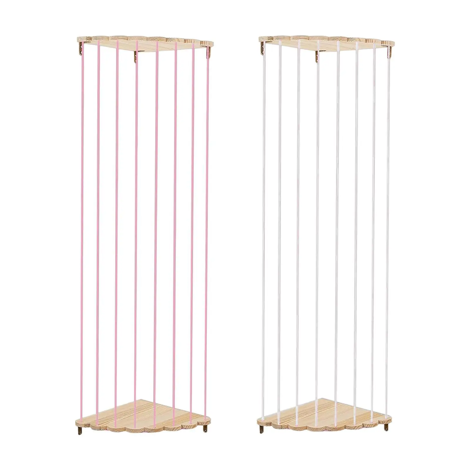 Wood Corner Plush Toys Holder Toy Storage Organizer Large Capacity Wall Hanging Storage for Dorm Living Room Nursery Playroom