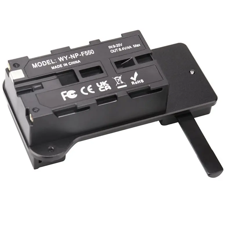 CJSD-V-Mount مشبك إلى NP-F550/F970 بطارية الدمية لشاشة DJI LED نقل الفيديو على شكل حرف V لوحة تركيب إمداد الطاقة