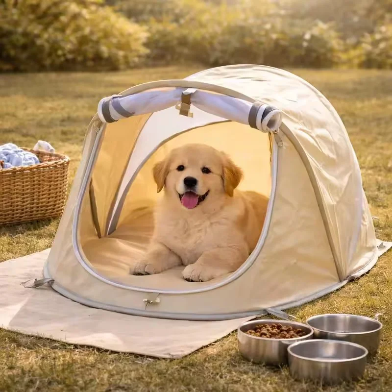 Foldable Pet Tent Portable Breathable Mesh House For Small Dog Cat Indoor Outdoor Camping Lawn Travel Puppy Kennel Pet Cage view 4