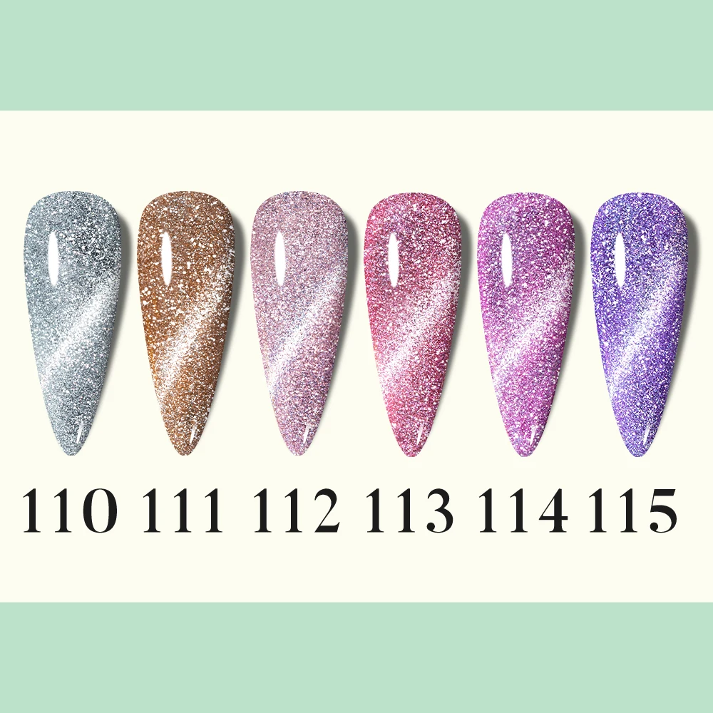 Rainbow Ghini UV LED Nail Glue Cat Eye Gel Polish Magnet Super Flash Drilling Diamond Glitter Nail Polish Gel Akcesoria Art