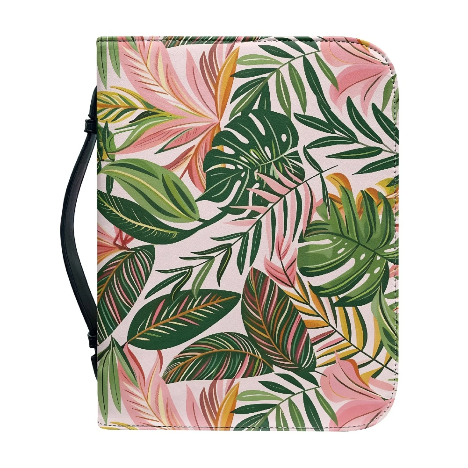 XIXIRIMIDO Palm Leaf Zippered Pockets Bible Bag for Women Waterproof Bible Hand Bag New Arrival
