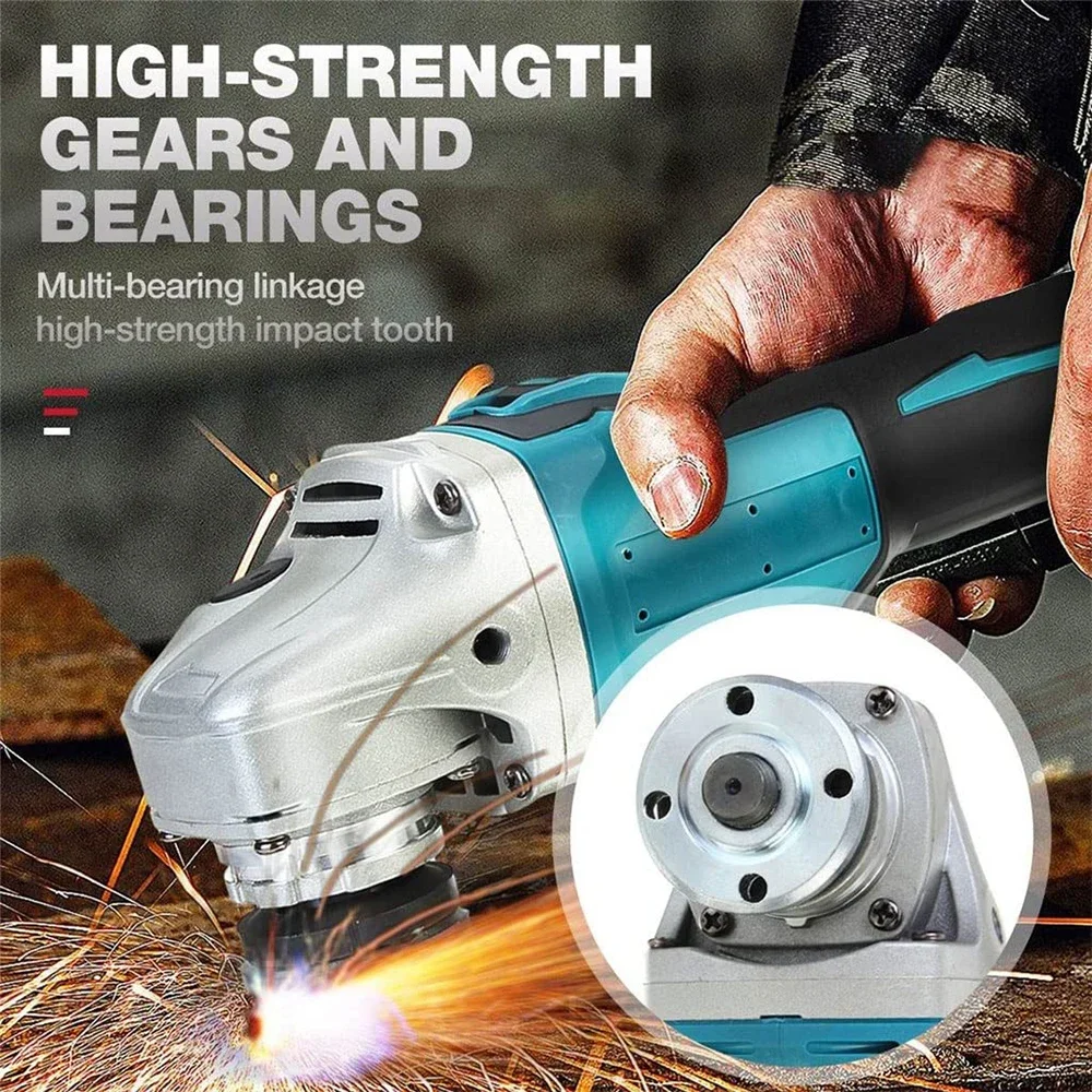 125mm Brushless Angle Grinder Electric Cutting Machine Handheld Home Polishing Power Tools for Makita 21V Battery