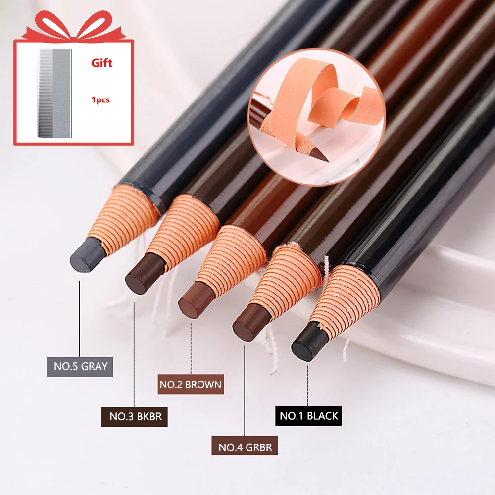 Professional Microblading Pencil Permanent Eyebrow Pencil Tattoo Waterproof Art Tint Makeup Eye Brow Pen Enhancers Cosmetic