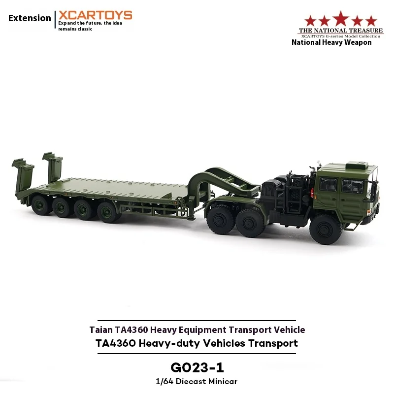 

Xcartoys 1/64 Scale Alloy Simulation Taian Heavy Duty Flatbed Trailer Collectible Transport Truck Model Diecast Toy