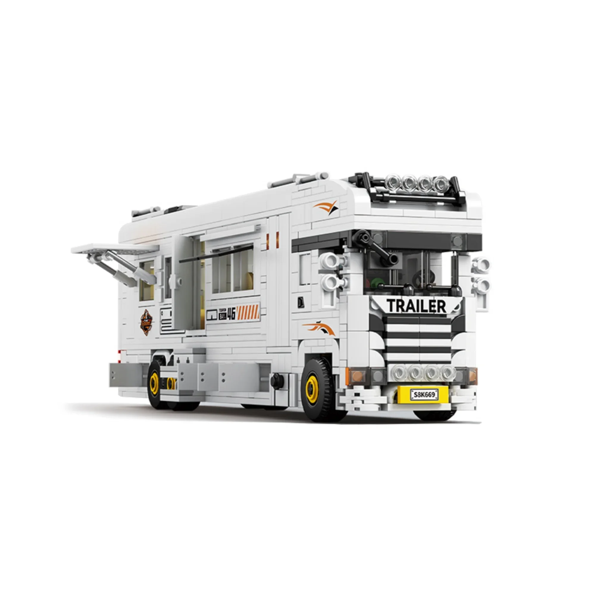 Luxus-Wohnmobil-Bausteine MOC 844 Robuster Camper-Truck-Modell-Bausteine Overland-Reise-Wohnmobil High-Tech-Spielzeug-Geschenkset Ohne Box