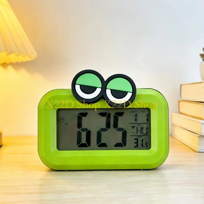 X22D Night Light Digital Alarm Clock Battery Operated Clock with Indoor Temperature