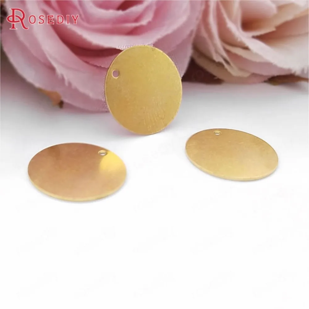 (B001)Diameter 4mm-35mm Thickness 0.5mm Brass Round Disk Charms Pendants Jewelry Findings Accessories