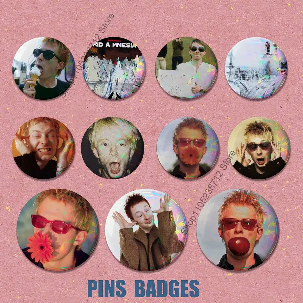 

R-Radioheads Thom Y-Yorke Button Lapel Anime Pin Badges Brooch Jewelry Decoration Gift 25mm 32mm 44mm 58mm 75mm