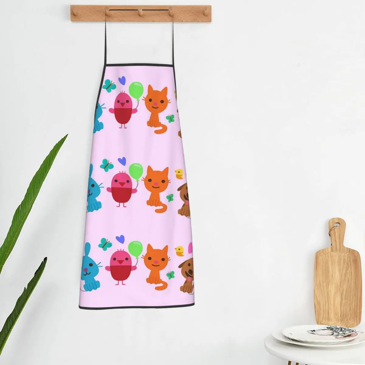 Play Sago Mini Pink Apron Chef Cooking Tablier Waterproof Bib Kitchen Cleaning Pinafore for Women Men Painting