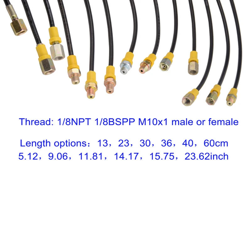 PCP Paingball Diving High Pressure Hose 1/8NPT Male Connection 51cm Long