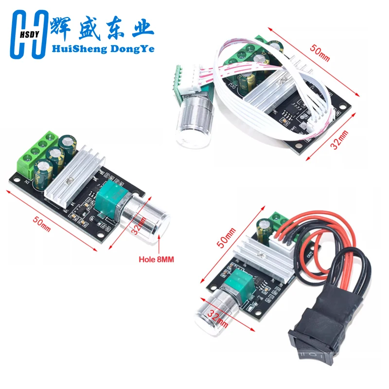 6V 12V 24V 28V 3A 80W DC Motor Speed Controller (PWM) Speed Adjustable Reversible Control Potentiometer Switch  function 1203BB