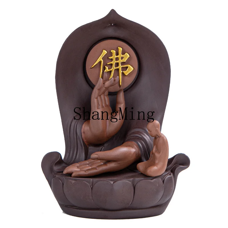 

PYH backflow incense burner creative home ornament sandalwood incense bergamot lotus ceramic handicrafts factory