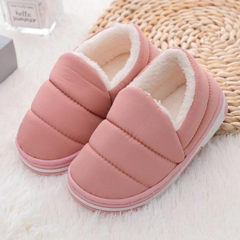 New Toddler Girl Slippers Winter Shoes Kid Casual Home Wear Baby Warm Anti-slip Loafers Solid Waterproof Children House Footwear