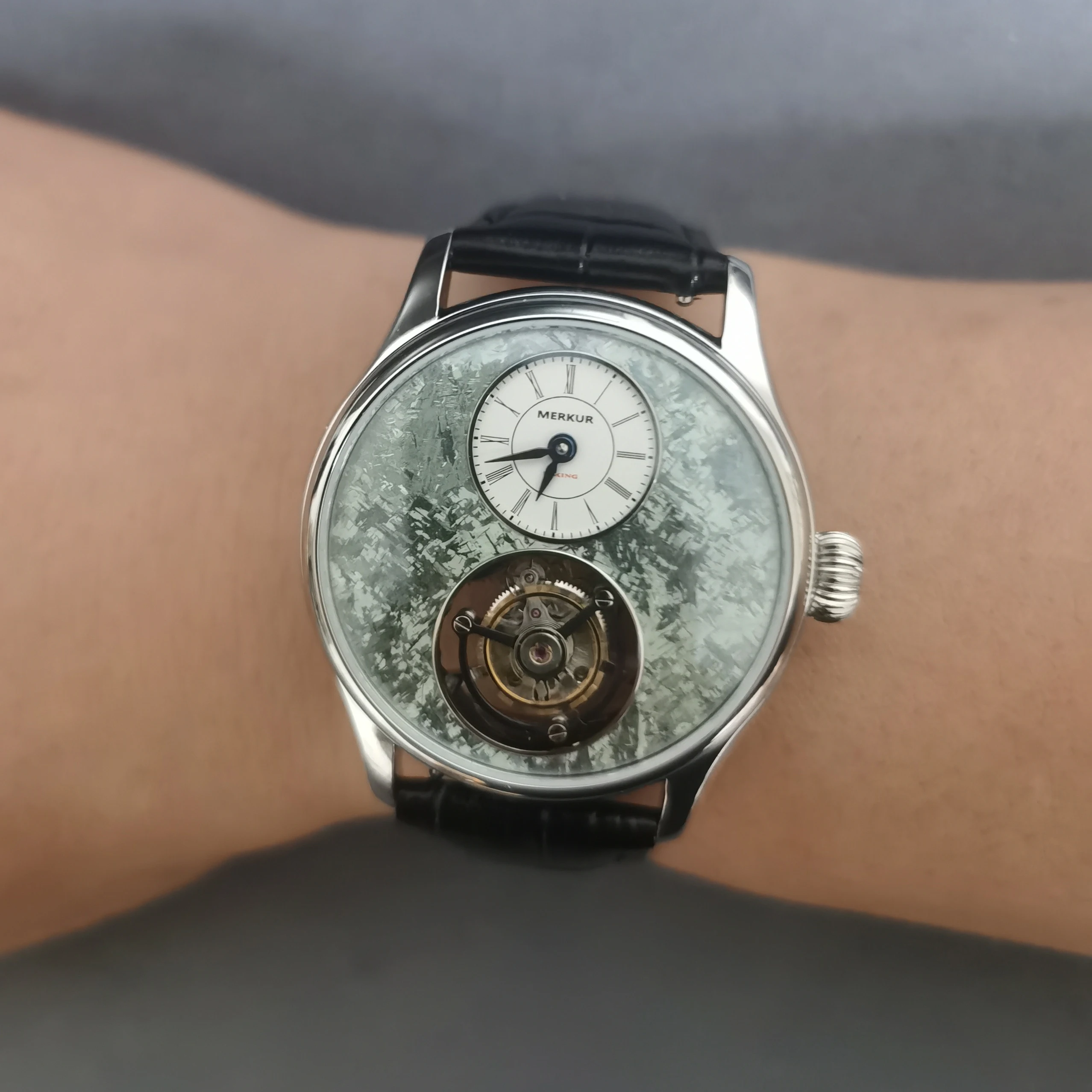 بيير بولين الرجال توربيون ساعة فاخرة 42 مللي متر دليل لف الميكانيكية ساعة اليد Sapphie 30 متر مقاوم للماء